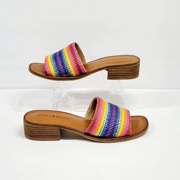 LUCKY BRAND frijana sandals multi colors Sz 8.5 - Picture 3 of 9